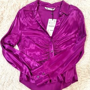 Zara Blouse in Magenta (Size: M) NEW/UNUSED
